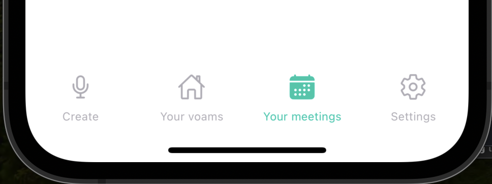 'Your meetings' tab